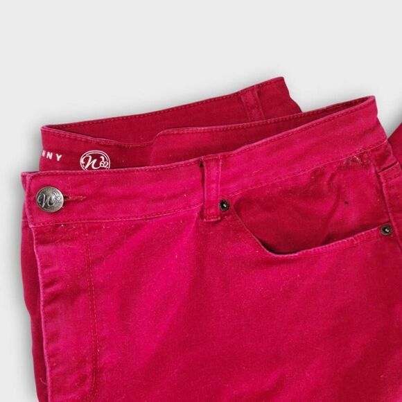 W62 Womens Jeans Sz 22 Red Stretch Denim Slims Ankle Comfort Curvy - Picture 4 of 9